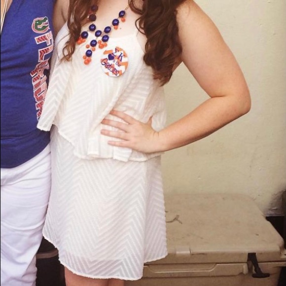 White Ruffled Dress - Picture 4 of 4